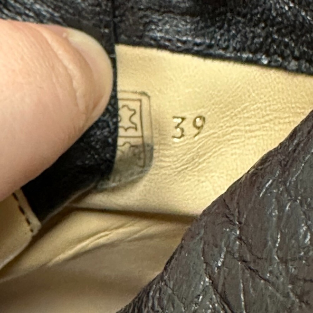 Jimmy‎ Choo Biker Boot Womens 39 9 Black Leather Ankle Buckles Pull On Moto Edgy - Picture 13 of 14